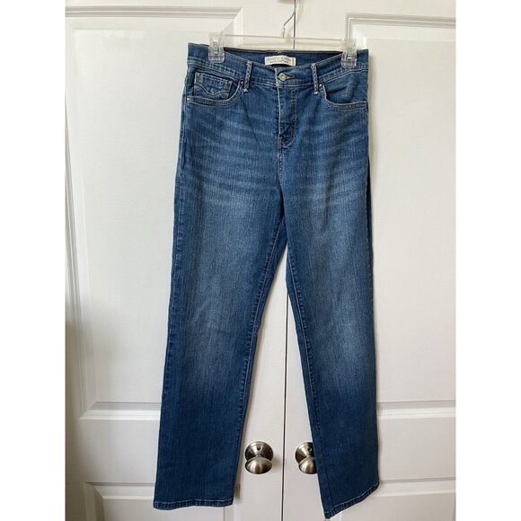 Levi’s Perfectly Slimming Jeans Womens 8 SC Y2K Altered Straight Leg 512 Bootcut - Picture 1 of 13